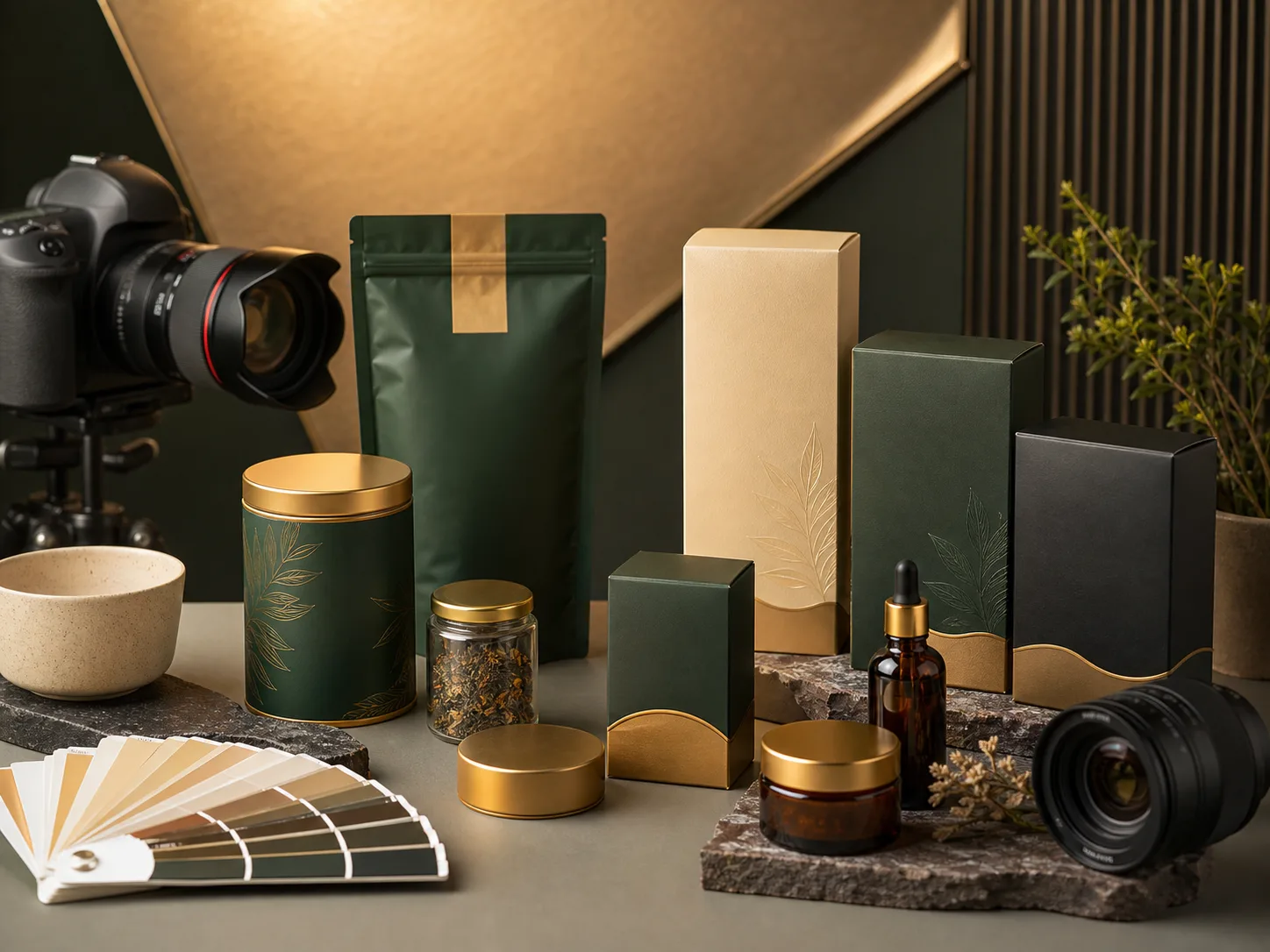 Product photography and packaging design visual